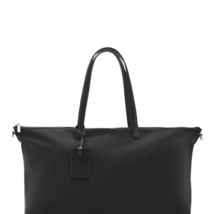 Women Black Nylon Shopper Bag with Detachable Strap